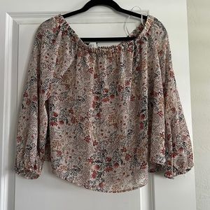 Off the shoulder Floral shirt